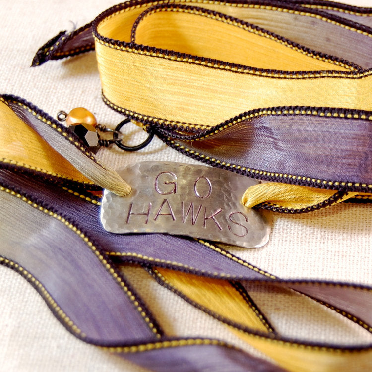 Iowa Hawkeye, Black and Gold Bracelet, Team Bracelet