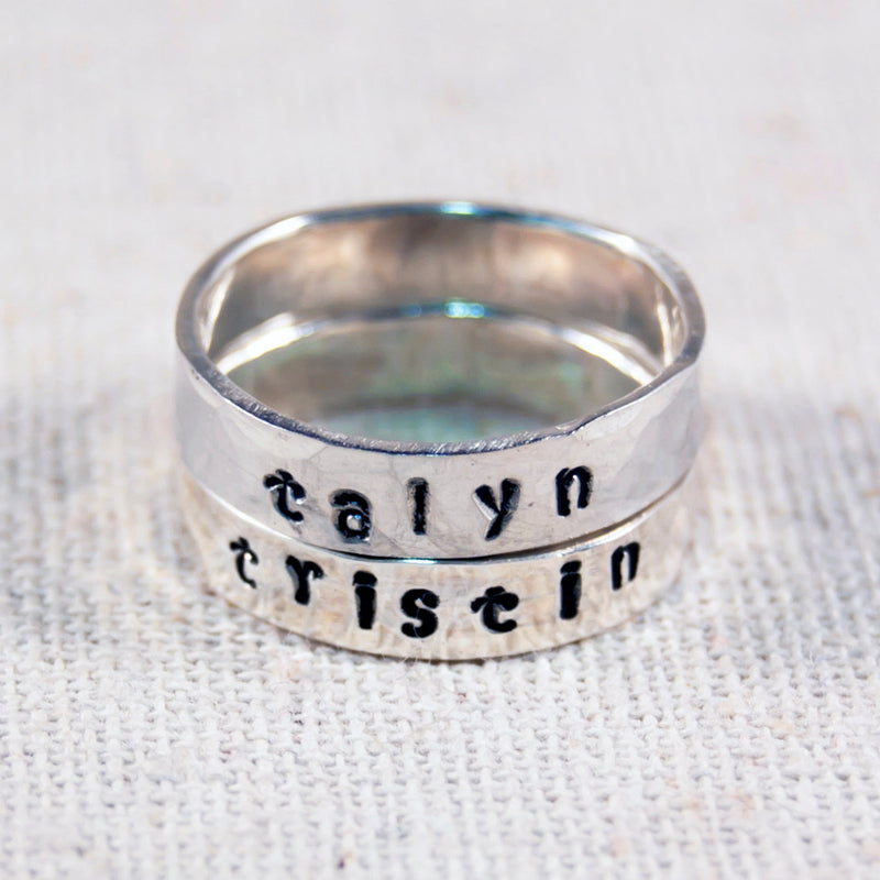 Personalized Stackable Name Ring, Personalized Stacking Rings, Personalized Stackable Mothers Ring, Personalized Name Ring,