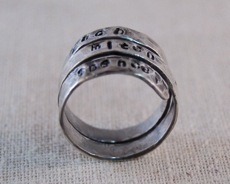 Mothers Ring Personalized Ring Sterling Silver Mother Ring Personalized WrapRing Name Ring