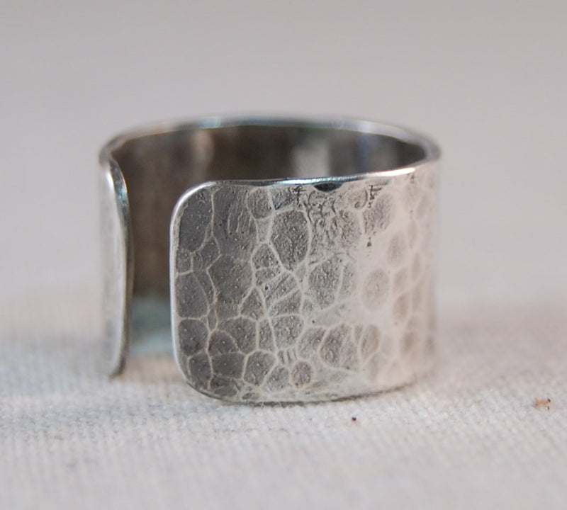 Personalized Mothers Ring Sterling Silver Hand Stamped Ring
