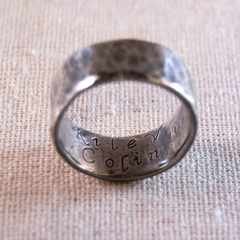 Personalized Fathers Ring Custom Fathers Ring Personalized Mens Ring