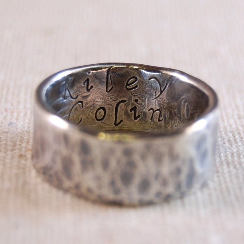 Personalized Fathers Ring Custom Fathers Ring Personalized Mens Ring