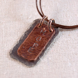 Hope Necklace, Inspiration Necklace, Copper Pedant, Silver Pendant