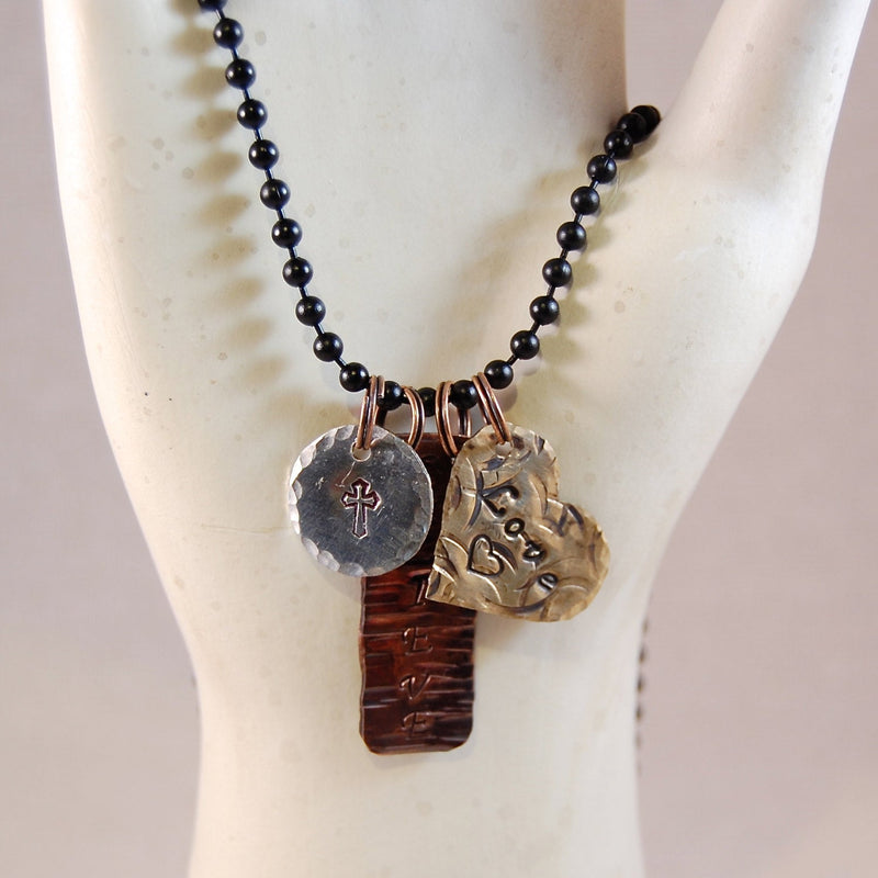 inspirational Necklace - Inspirational Jewelry - Copper Jewelry - Stamped Necklace