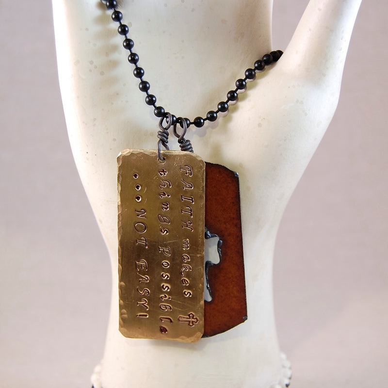 Faith Inspirational Necklace, Inspirational Verse Necklace,