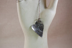 Personalized Necklace, Mother Necklace, We Love You to the Moon and Back Sterling Silver Hammered Heart
