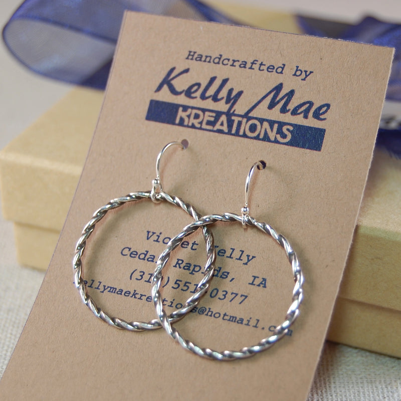 Twisted Sterling Silver Wire Earrings
