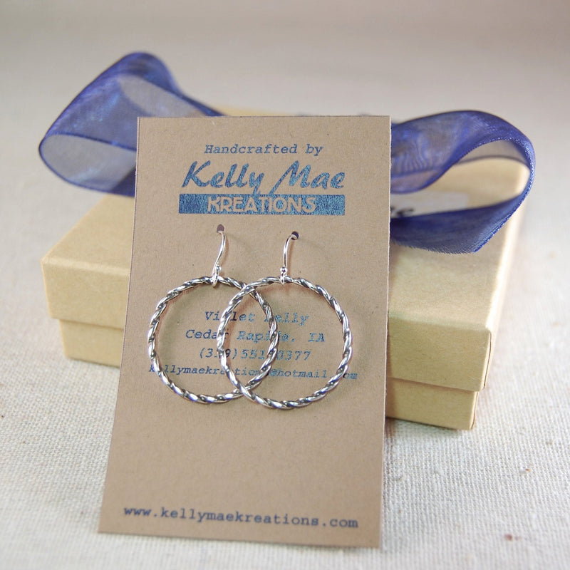 Twisted Sterling Silver Wire Earrings
