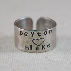 Name Ring Mothers Ring Gift Ideas for Girlfriend Gift Ideas for Her Hand Stamped Ring Personalized Name Ring Custom Name Ring