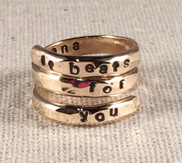 Personalized Mothers Ring 14K Gold Filled Mothers Ring Grandmothers Ring Personalized Wrap Ring Name Ring