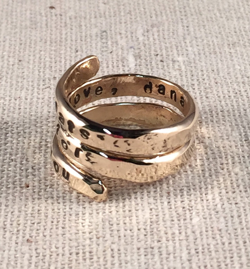 Personalized Mothers Ring 14K Gold Filled Mothers Ring Grandmothers Ring Personalized Wrap Ring Name Ring