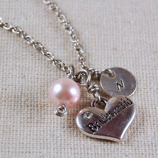 Custom Bridesmaid Necklace Personalized Bridesmaid Necklace Custom Bridesmaid Jewelry