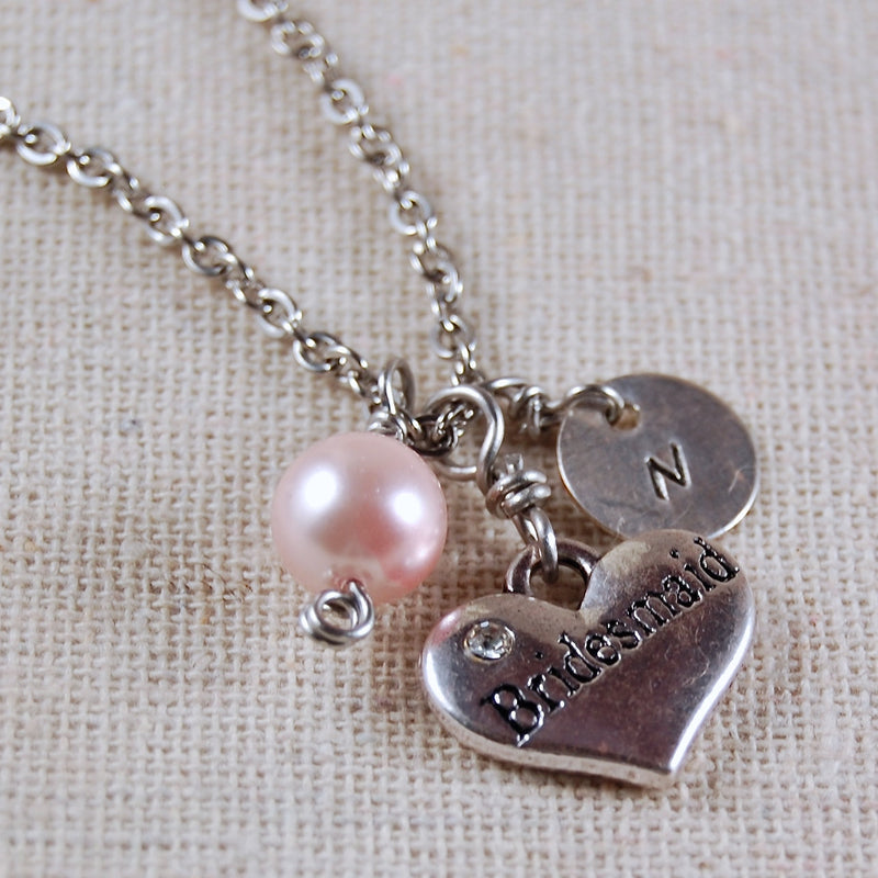 Custom Bridesmaid Necklace Personalized Bridesmaid Necklace Custom Bridesmaid Jewelry