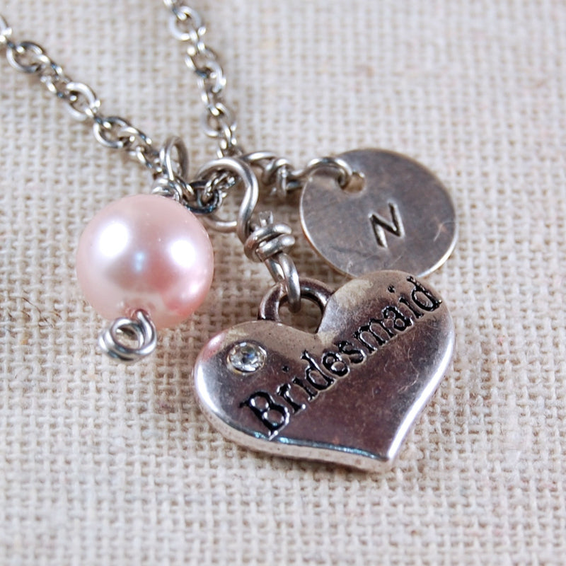 Custom Bridesmaid Necklace Personalized Bridesmaid Necklace Custom Bridesmaid Jewelry