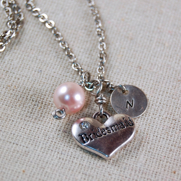 Custom Bridesmaid Necklace Personalized Bridesmaid Necklace Custom Bridesmaid Jewelry