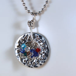 Mothers Necklace Grandmothers Necklace Personalized Necklace Sterling Silver Necklace Personalized Pendant Necklace