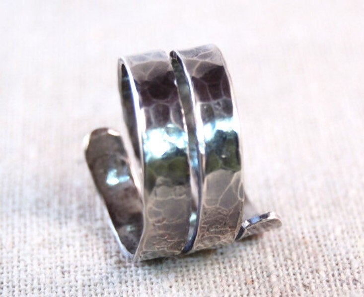 Graduation Ring, Class Ring Sterling Silver Handstamped Ring