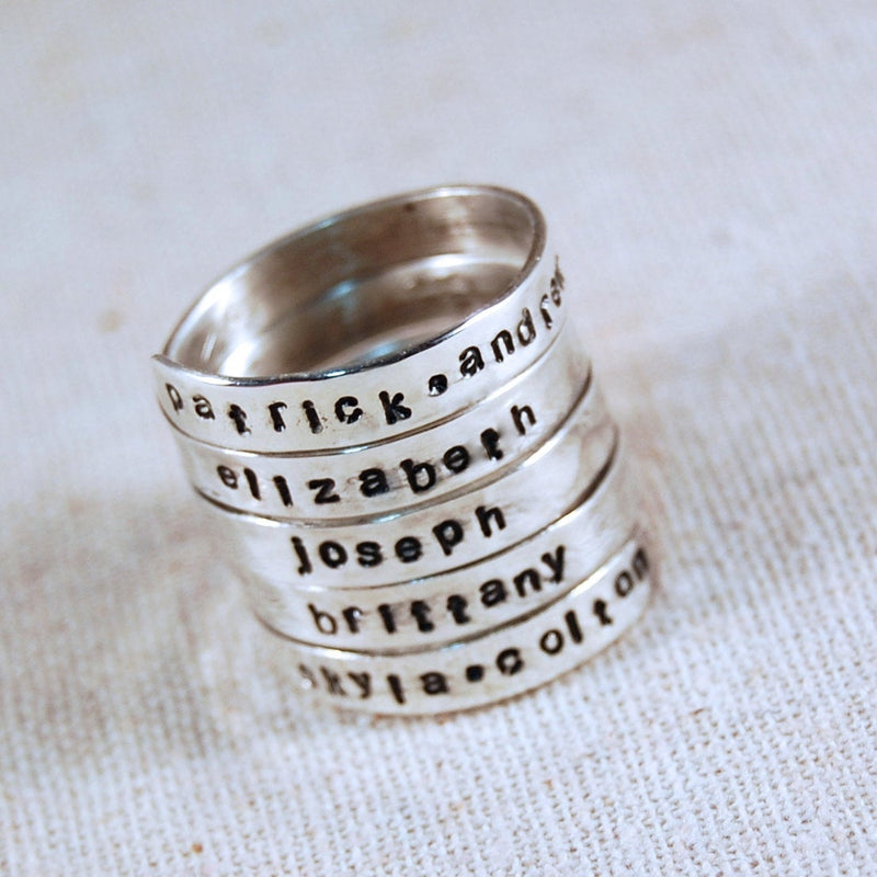 Sterling Silver Custom Name Ring – GTHIC