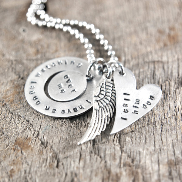 Memory Necklace 30" Stainless Steel Ball Chain with Aluminum Charms