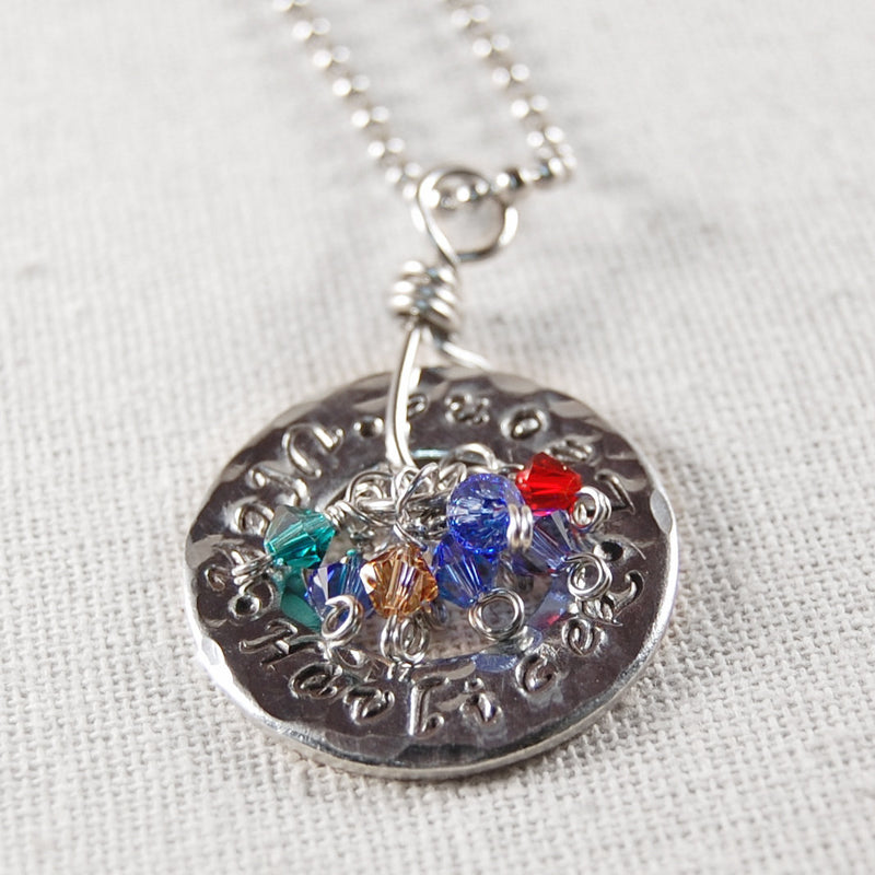 Mothers Necklace Grandmothers Necklace Personalized Necklace Sterling Silver Necklace Personalized Pendant Necklace