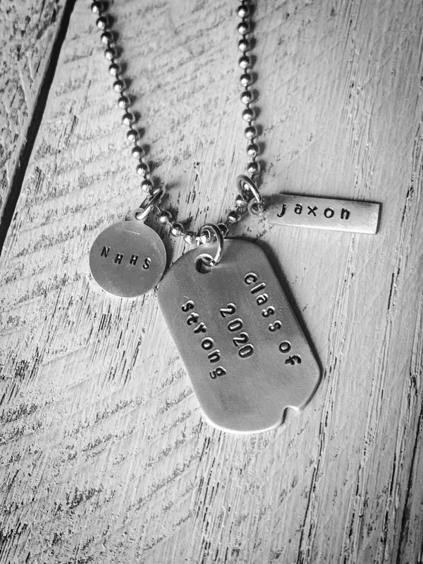 Graduation Necklace 2020 Strong Dog Tag