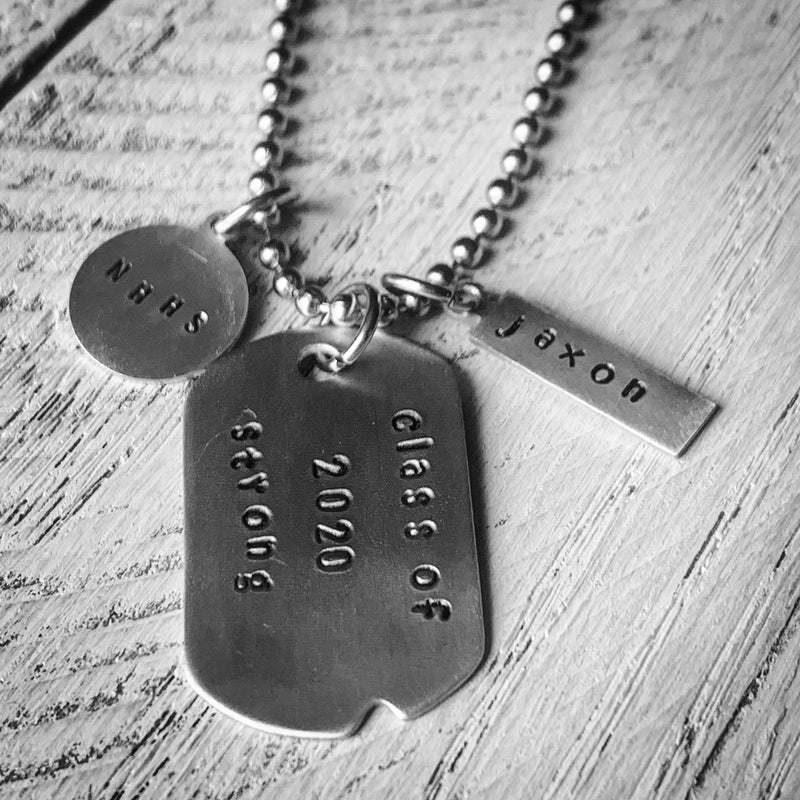 Graduation Necklace 2020 Strong Dog Tag